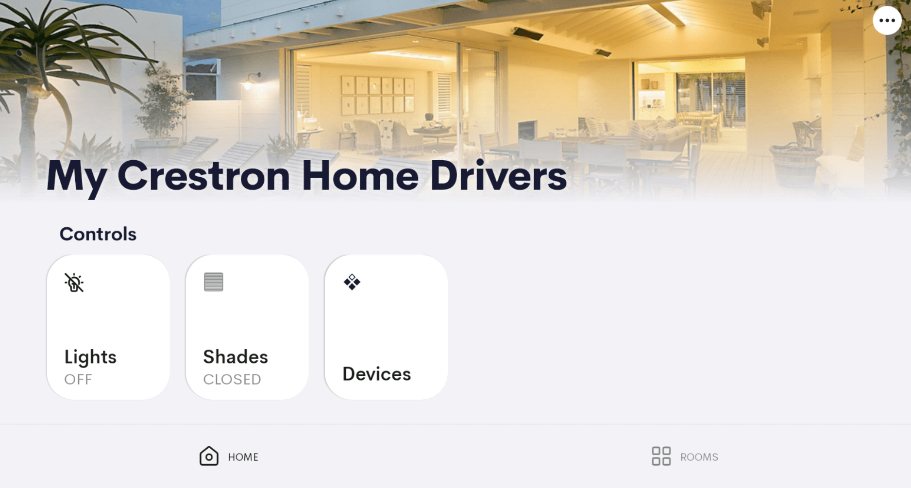 Multi Button Tile — Home view