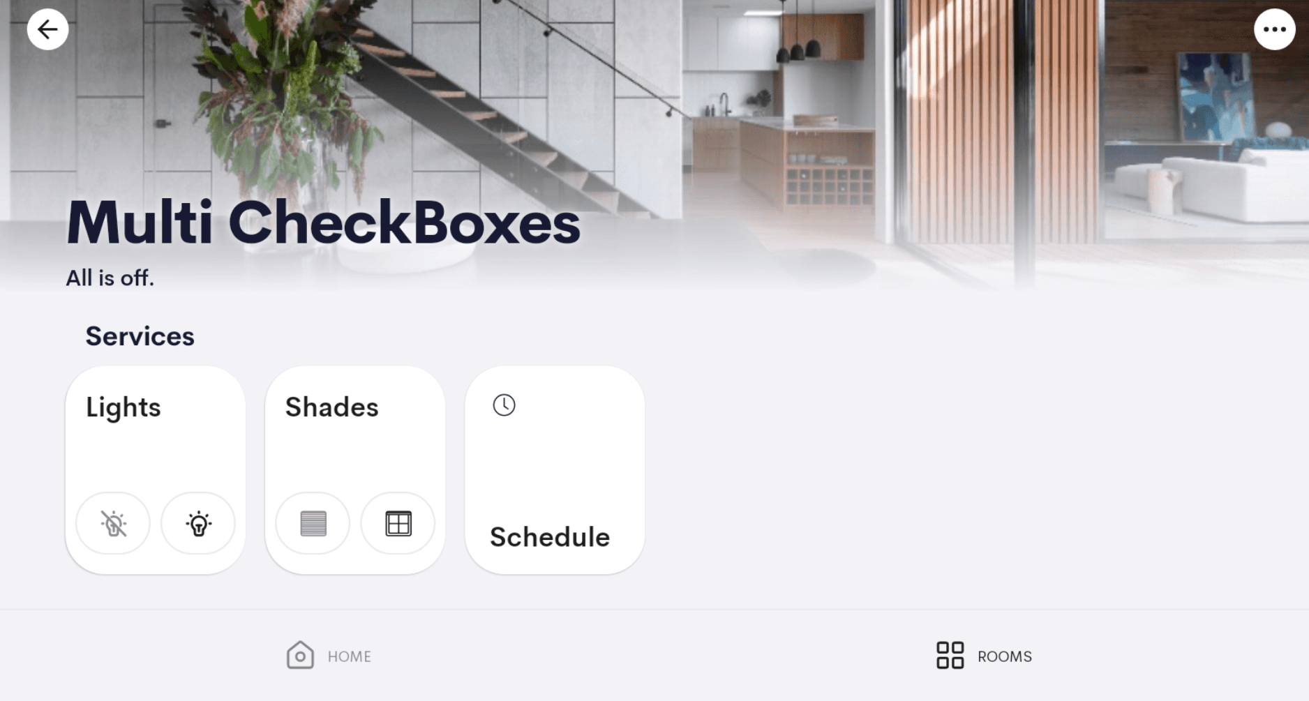 Multi Checkbox Tile — Room view