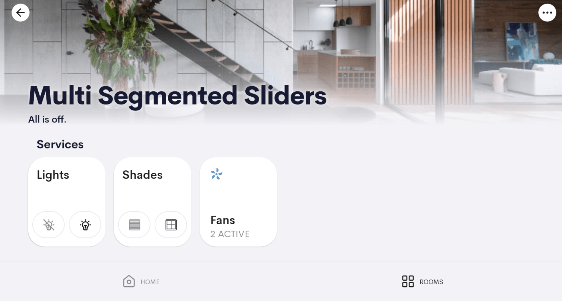 Multi Segmented Slider — Room view
