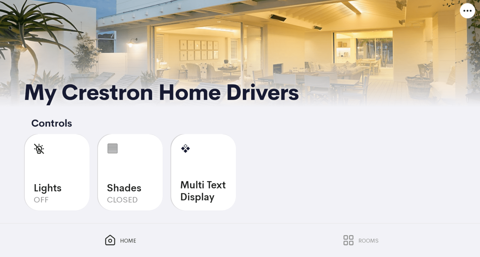 Multi Text Display Tile — Home view