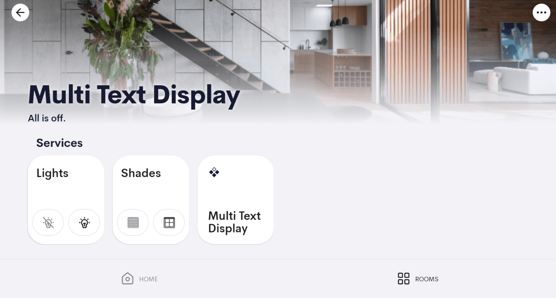 Multi Text Display Tile — Room view