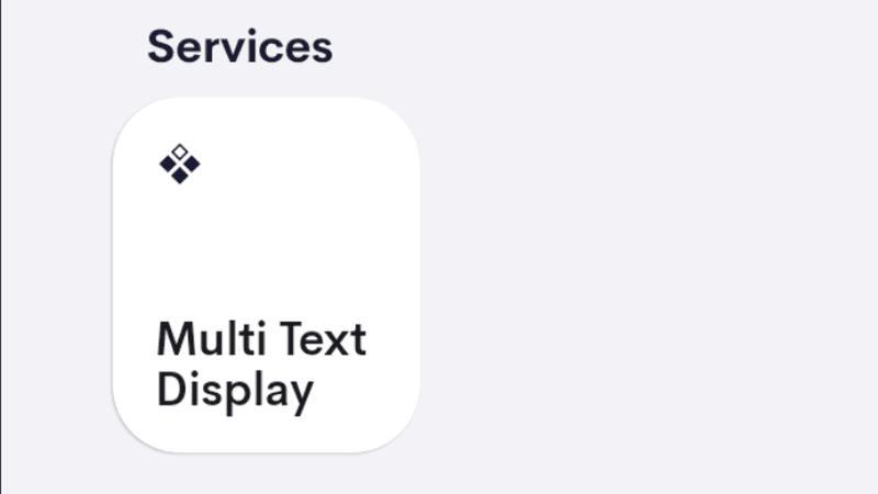 Multi Text Display Tile